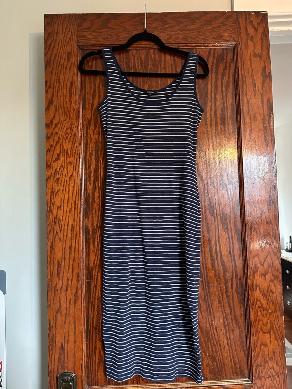 Navy Striped Bodycon Dress